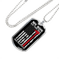 Proud Firefighter Dad Necklace Stainless Steel or 18k Gold Dog Tag 24" Chain-Express Your Love Gifts