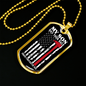 Proud Firefighter Dad Necklace Stainless Steel or 18k Gold Dog Tag 24" Chain-Express Your Love Gifts