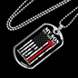 Proud Firefighter Dad Necklace Stainless Steel or 18k Gold Dog Tag 24" Chain-Express Your Love Gifts