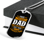 Proud Firefighter Hero Dad Necklace Stainless Steel or 18k Gold Dog Tag 24" Chain-Express Your Love Gifts