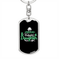 Proud Firefighter'S Daughter Keychain Stainless Steel or 18k Gold Dog Tag Keyring-Express Your Love Gifts