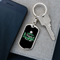 Proud Firefighter'S Daughter Keychain Stainless Steel or 18k Gold Dog Tag Keyring-Express Your Love Gifts