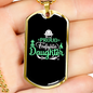 Proud Firefighter'S Daughter Necklace Stainless Steel or 18k Gold Dog Tag 24" Chain-Express Your Love Gifts