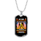 Proud Firefighter's Mom Colors Necklace Stainless Steel or 18k Gold Dog Tag 24" Chain-Express Your Love Gifts