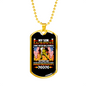 Proud Firefighter's Mom Colors Necklace Stainless Steel or 18k Gold Dog Tag 24" Chain-Express Your Love Gifts