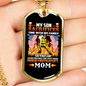 Proud Firefighter's Mom Colors Necklace Stainless Steel or 18k Gold Dog Tag 24" Chain-Express Your Love Gifts