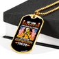 Proud Firefighter's Mom Colors Necklace Stainless Steel or 18k Gold Dog Tag 24" Chain-Express Your Love Gifts