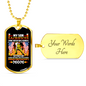 Proud Firefighter's Mom Colors Necklace Stainless Steel or 18k Gold Dog Tag 24" Chain-Express Your Love Gifts