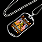 Proud Firefighter's Mom Colors Necklace Stainless Steel or 18k Gold Dog Tag 24" Chain-Express Your Love Gifts