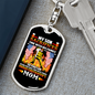 Proud Firefighter's Mom Keychain Stainless Steel or 18k Gold Dog Tag Keyring-Express Your Love Gifts