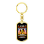 Proud Firefighter's Mom Keychain Stainless Steel or 18k Gold Dog Tag Keyring-Express Your Love Gifts