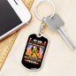 Proud Firefighter's Mom Keychain Stainless Steel or 18k Gold Dog Tag Keyring-Express Your Love Gifts