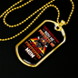 Proud Firefighter's Mom Necklace Stainless Steel or 18k Gold Dog Tag 24" Chain-Express Your Love Gifts