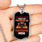 Proud Firefighter's Mom Necklace Stainless Steel or 18k Gold Dog Tag 24" Chain-Express Your Love Gifts