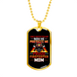 Proud Firefighter's Mom Necklace Stainless Steel or 18k Gold Dog Tag 24" Chain-Express Your Love Gifts