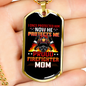 Proud Firefighter's Mom Necklace Stainless Steel or 18k Gold Dog Tag 24" Chain-Express Your Love Gifts