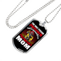 Proud Firefighter's Mom White Necklace Stainless Steel or 18k Gold Dog Tag 24" Chain-Express Your Love Gifts