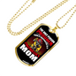 Proud Firefighter's Mom White Necklace Stainless Steel or 18k Gold Dog Tag 24" Chain-Express Your Love Gifts