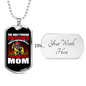 Proud Firefighter's Mom White Necklace Stainless Steel or 18k Gold Dog Tag 24" Chain-Express Your Love Gifts