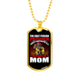 Proud Firefighter's Mom White Necklace Stainless Steel or 18k Gold Dog Tag 24" Chain-Express Your Love Gifts
