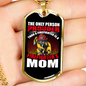 Proud Firefighter's Mom White Necklace Stainless Steel or 18k Gold Dog Tag 24" Chain-Express Your Love Gifts