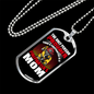 Proud Firefighter's Mom White Necklace Stainless Steel or 18k Gold Dog Tag 24" Chain-Express Your Love Gifts