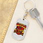 Proud Firefighter'S Wife Keychain Stainless Steel or 18k Gold Dog Tag Keyring-Express Your Love Gifts