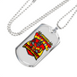 Proud Firefighter'S Wife Necklace Stainless Steel or 18k Gold Dog Tag 24" Chain-Express Your Love Gifts
