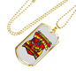 Proud Firefighter'S Wife Necklace Stainless Steel or 18k Gold Dog Tag 24" Chain-Express Your Love Gifts