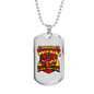 Proud Firefighter'S Wife Necklace Stainless Steel or 18k Gold Dog Tag 24" Chain-Express Your Love Gifts