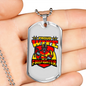 Proud Firefighter'S Wife Necklace Stainless Steel or 18k Gold Dog Tag 24" Chain-Express Your Love Gifts