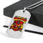 Proud Firefighter'S Wife Necklace Stainless Steel or 18k Gold Dog Tag 24" Chain-Express Your Love Gifts