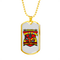Proud Firefighter'S Wife Necklace Stainless Steel or 18k Gold Dog Tag 24" Chain-Express Your Love Gifts