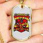 Proud Firefighter'S Wife Necklace Stainless Steel or 18k Gold Dog Tag 24" Chain-Express Your Love Gifts
