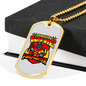 Proud Firefighter'S Wife Necklace Stainless Steel or 18k Gold Dog Tag 24" Chain-Express Your Love Gifts