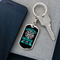 Proud Firefighter Wife Keychain Stainless Steel or 18k Gold Dog Tag Keyring-Express Your Love Gifts