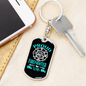 Proud Firefighter Wife Keychain Stainless Steel or 18k Gold Dog Tag Keyring-Express Your Love Gifts