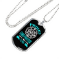 Proud Firefighter Wife Necklace Stainless Steel or 18k Gold Dog Tag 24" Chain-Express Your Love Gifts