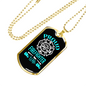 Proud Firefighter Wife Necklace Stainless Steel or 18k Gold Dog Tag 24" Chain-Express Your Love Gifts