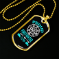 Proud Firefighter Wife Necklace Stainless Steel or 18k Gold Dog Tag 24" Chain-Express Your Love Gifts