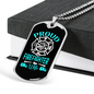 Proud Firefighter Wife Necklace Stainless Steel or 18k Gold Dog Tag 24" Chain-Express Your Love Gifts