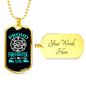Proud Firefighter Wife Necklace Stainless Steel or 18k Gold Dog Tag 24" Chain-Express Your Love Gifts