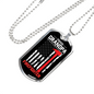 Proud Grandpa Firefighter Gift Stainless Steel or 18k Gold Dog Tag 24" Chain-Express Your Love Gifts