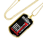 Proud Grandpa Firefighter Gift Stainless Steel or 18k Gold Dog Tag 24" Chain-Express Your Love Gifts