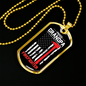 Proud Grandpa Firefighter Gift Stainless Steel or 18k Gold Dog Tag 24" Chain-Express Your Love Gifts