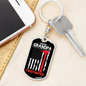 Proud Grandpa Firefighter Keychain Stainless Steel or 18k Gold Dog Tag Keyring-Express Your Love Gifts