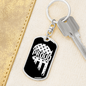 Proud Men In Blue Keychain Stainless Steel or 18k Gold Dog Tag Keyring-Express Your Love Gifts