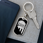 Proud Men In Blue Keychain Stainless Steel or 18k Gold Dog Tag Keyring-Express Your Love Gifts