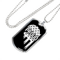 Proud Men In Blue Necklace Stainless Steel or 18k Gold Dog Tag 24"-Express Your Love Gifts