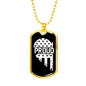 Proud Men In Blue Necklace Stainless Steel or 18k Gold Dog Tag 24"-Express Your Love Gifts
